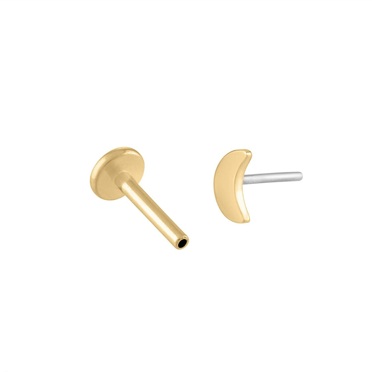 4mm Cubic Zirconia Low-Set Prong 14k Gold Flat Back Earring – FreshTrends